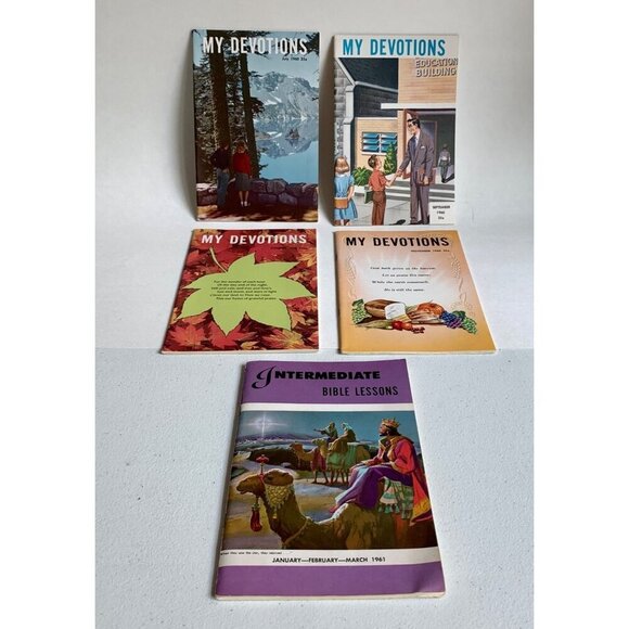 1960s My Devotions Magazines Lot of 4 Plus Bonus Intermediate Bible Lessons - Picture 1 of 6